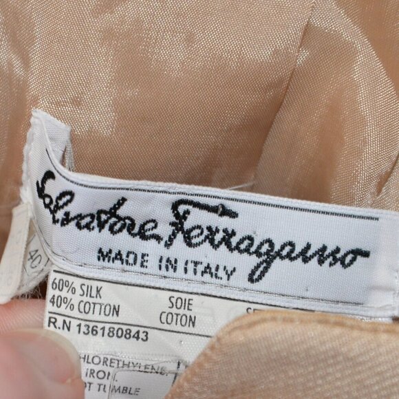 Salvatore Ferragamo Silk Jacket Butter Yellow Sz 6 - Picture 5 of 8